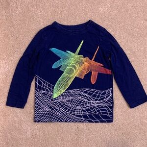 Oshkosh rainbow plane long sleeve